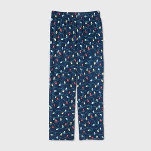 Men's Holiday Lights Fleece Matching Family Pajama Pants - Wondershop